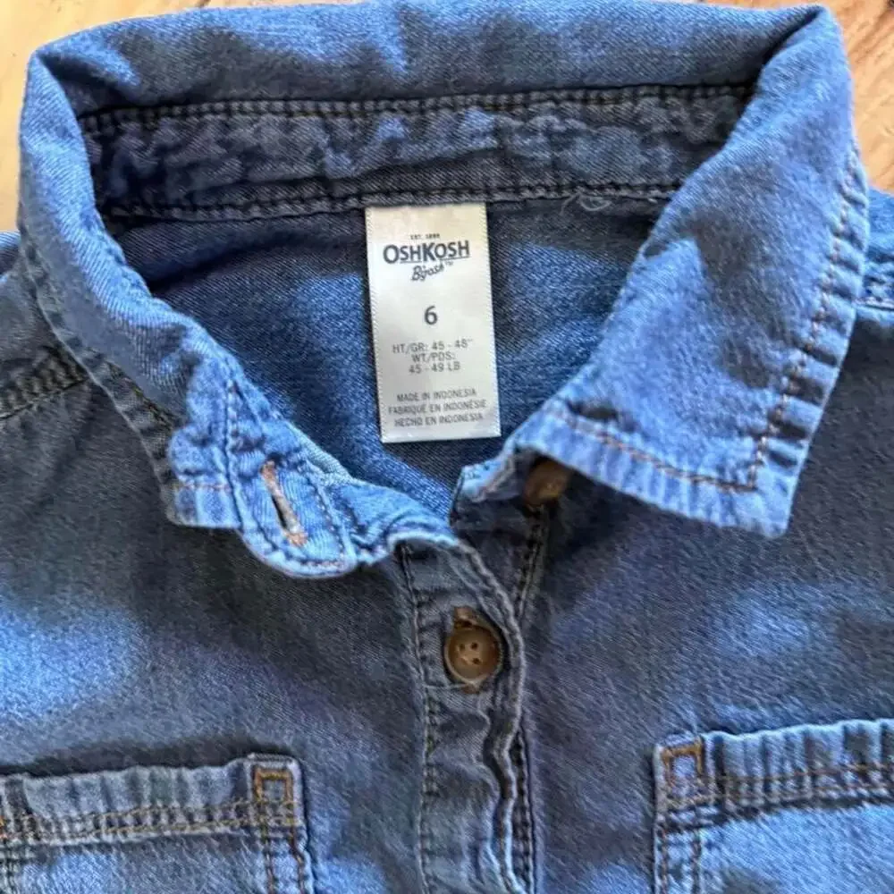 OshKosh B'gosh Blue Denim Button Up Shirt